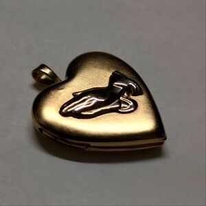 Beautiful gold 18k sterling silver locket 925 praying hands Jesus new vintage